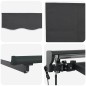 vidaXL Tenda Retrattile Antracite 300 x 250 cm Tessuto vidaXL Tenda Retrattile Antracite 300 x 250 cm Tessuto