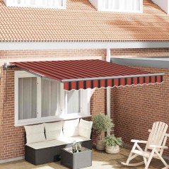 vidaXL Tenda da sole automatica retrattile Arancione e Marrone, 300x250 cm