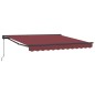 vidaXL Tenda Retrattile Rosso Borgogna 300x250 cm Poliestere
