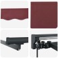 vidaXL Tenda Retrattile Rosso Borgogna 300x250 cm Poliestere