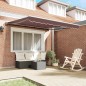 vidaXL Tenda Retrattile Marrone 300x250 cm Poliestere