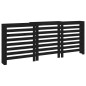 Copertura Termosifone Nera 210x21x85 cm Legno Massello Pino Copertura Termosifone Nera 210x21x85 cm Legno Massello Pino