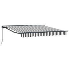 vidaXL Tenda Retrattile Antracite e Bianco 300x250 cm