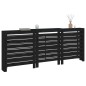 Copertura Termosifone Nera 210x21x85 cm Legno Massello Pino Copertura Termosifone Nera 210x21x85 cm Legno Massello Pino