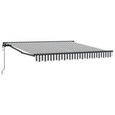vidaXL Tenda Retrattile Antracite e Bianco 300x250 cm