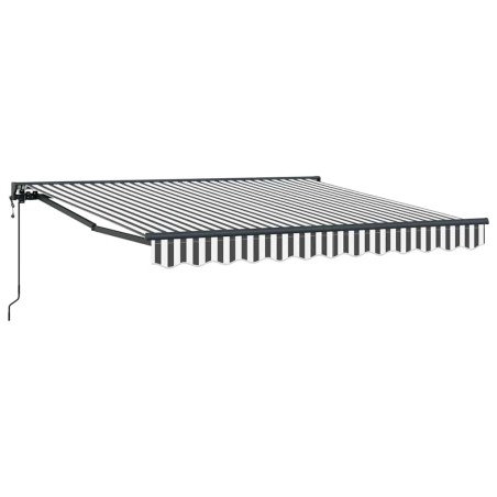 vidaXL Tenda Retrattile Antracite e Bianco 300x250 cm