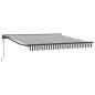 vidaXL Tenda Retrattile Antracite e Bianco 300x250 cm