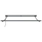 vidaXL Tenda Retrattile Striscia Rossa e Bianca 300x250 cm Metallo