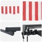 vidaXL Tenda Retrattile Striscia Rossa e Bianca 300x250 cm Metallo