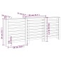 Copertura Termosifone Nera 210x21x85 cm Legno Massello Pino Copertura Termosifone Nera 210x21x85 cm Legno Massello Pino