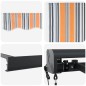 vidaXL Tenda da sole automatica e retrattile a strisce multicolori 300x250 cm vidaXL Tenda da sole automatica e retrattile a strisce multicolori 300x250 cm