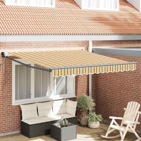 vidaXL Tenda Retrattile Multicolore 300x250 cm Tessuto
