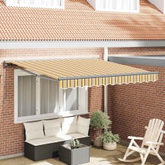 vidaXL Tenda Retrattile Blu Marino 300x250 cm Poliestere e Metallo