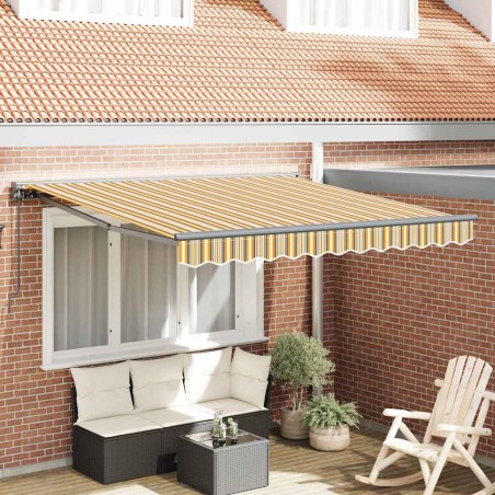 vidaXL Tenda Retrattile Blu Marino 300x250 cm Poliestere e Metallo