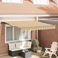 vidaXL Tenda Retrattile Blu Marino 300x250 cm Tessuto e Metallo