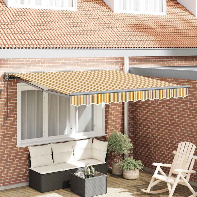 vidaXL Tenda Retrattile Blu Marino 300x250 cm Tessuto e Metallo vidaXL Tenda Retrattile Blu Marino 300x250 cm Tessuto e Metallo