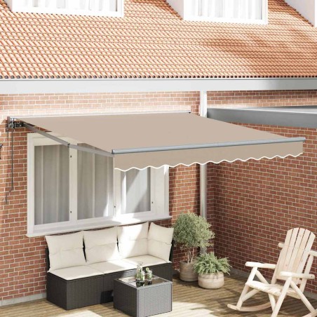 vidaXL Tenda Retrattile Beige 300x250 cm Poliestere