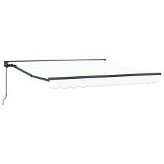 vidaXL Tenda Retrattile Bianco 300x250 cm Poliestere
