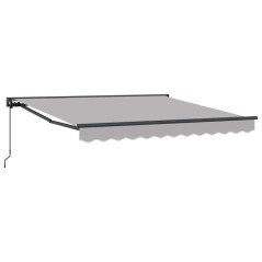 vidaXL Tenda Retrattile Grigio chiaro 300x250 cm Poliestere