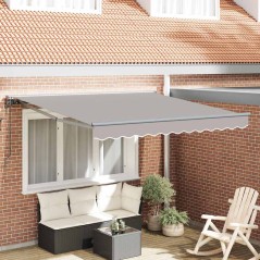 vidaXL Tenda Retrattile Grigio chiaro 300x250 cm Tessuto