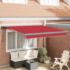 vidaXL Tenda retrattile automatica rossa 300x250 cm