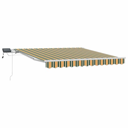 vidaXL Tenda retrattile Verde e giallo 300 x 250 cm Verde e giallo