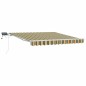 vidaXL Tenda retrattile Verde e giallo 300 x 250 cm Verde e giallo