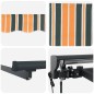 vidaXL Tenda Retrattile Verde e Giallo 300x250 cm Tessuto vidaXL Tenda Retrattile Verde e Giallo 300x250 cm Tessuto