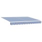 vidaXL Tenda Retrattile a Righe Blu e Bianche 350 x 250 cm Tessuto vidaXL Tenda Retrattile a Righe Blu e Bianche 350 x 250 cm Tessuto