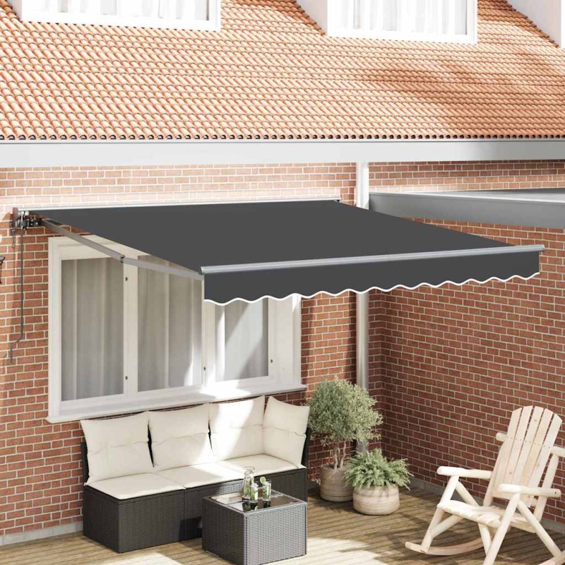 vidaXL Tenda Retrattile Antracite 350x250 cm vidaXL Tenda Retrattile Antracite 350x250 cm