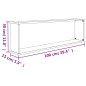 Mensole Parete Cubo 2pz Rovere Fumo 100x15x30 Legno Multistrato Mensole Parete Cubo 2pz Rovere Fumo 100x15x30 Legno Multistrato