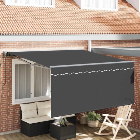 vidaXL Tenda Retrattile Antracite Grigio 350 x 250 cm
