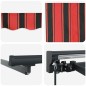 vidaXL Tenda Retrattile Arancione e Marrone 350x250 cm