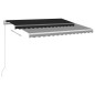 Tenda da Sole Retrattile Automatica con Pali 3x2,5 m Antracite Tenda da Sole Retrattile Automatica con Pali 3x2,5 m Antracite