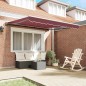 vidaXL Tenda Retrattile Rosso Borgogna 350x250 cm