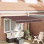 vidaXL Tenda Retrattile Marrone 350x250 cm vidaXL Tenda Retrattile Marrone 350x250 cm