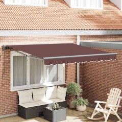 vidaXL Tenda Retrattile Marrone 350x250 cm