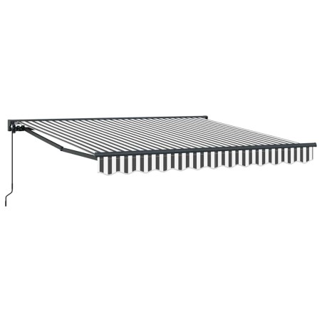 vidaXL Tenda Retrattile Antracite e Bianco 350x250 cm