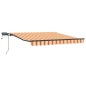 vidaXL Tenda Retrattile Manuale con LED Gialla e Arancione 350x250 cm vidaXL Tenda Retrattile Manuale con LED Gialla e Arancione 350x250 cm