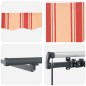 vidaXL Tenda Retrattile Manuale con LED Gialla e Arancione 350x250 cm vidaXL Tenda Retrattile Manuale con LED Gialla e Arancione 350x250 cm