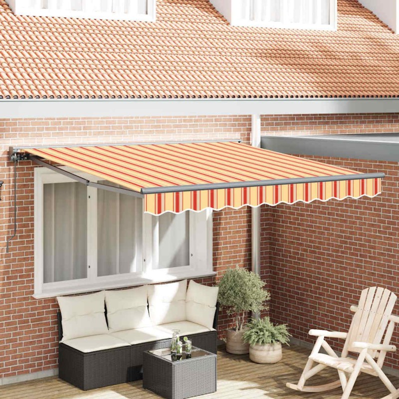 vidaXL Tenda Retrattile Giallo e Arancione 350x250 cm vidaXL Tenda Retrattile Giallo e Arancione 350x250 cm