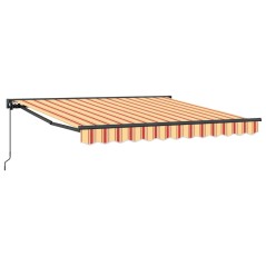vidaXL Tenda Retrattile Giallo e Arancione 350x250 cm