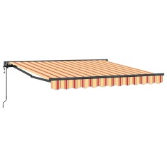 vidaXL Tenda Retrattile Giallo e Arancione 350x250 cm