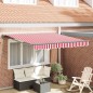 vidaXL Tenda Retrattile Striscia Rossa e Bianca 350x250 cm vidaXL Tenda Retrattile Striscia Rossa e Bianca 350x250 cm