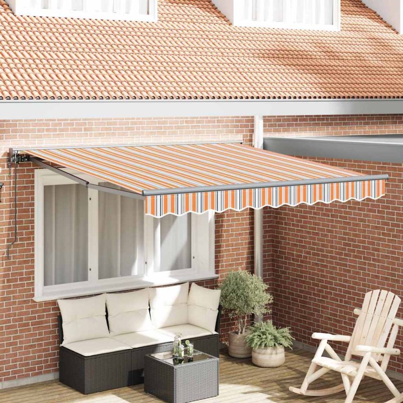 vidaXL Tenda Retrattile Blu Marino 350x250 cm vidaXL Tenda Retrattile Blu Marino 350x250 cm