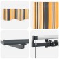 vidaXL Tenda Retrattile Manuale con Striscia LED Multicolore 350x250 cm vidaXL Tenda Retrattile Manuale con Striscia LED Multicolore 350x250 cm