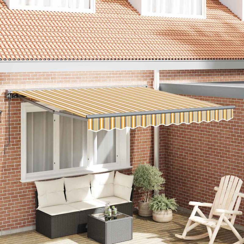 vidaXL Tenda Retrattile Blu Marino 350x250 cm vidaXL Tenda Retrattile Blu Marino 350x250 cm