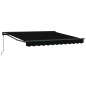 vidaXL Tenda Retrattile Nero 350x250 cm Poliestere vidaXL Tenda Retrattile Nero 350x250 cm Poliestere