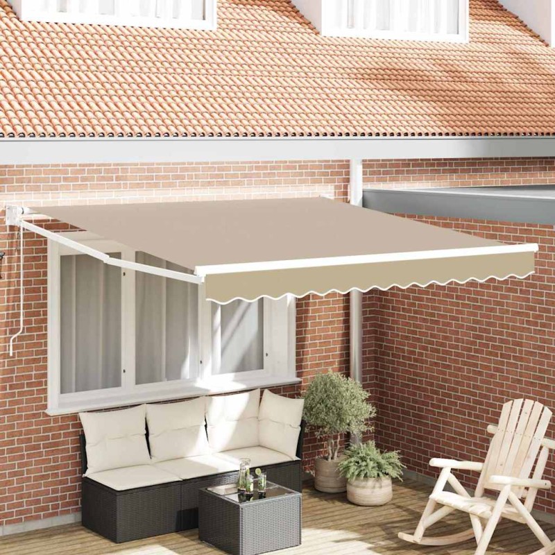 vidaXL Tendalino Retrattile Automatico beige 350x250 cm vidaXL Tendalino Retrattile Automatico beige 350x250 cm