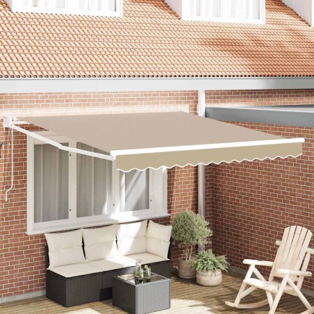vidaXL Tendalino Retrattile Automatico beige 350x250 cm